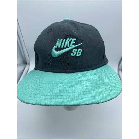 Nike Sb Other - Nike SB Logo Teal Gray Baseball Cap Hat Snap-back Vintage